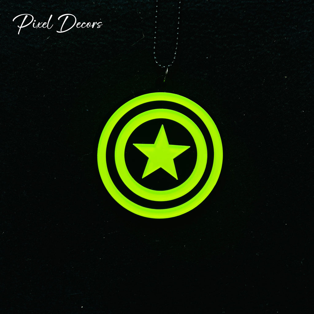 Captain America Fluorescent Car Mirror Hanging
