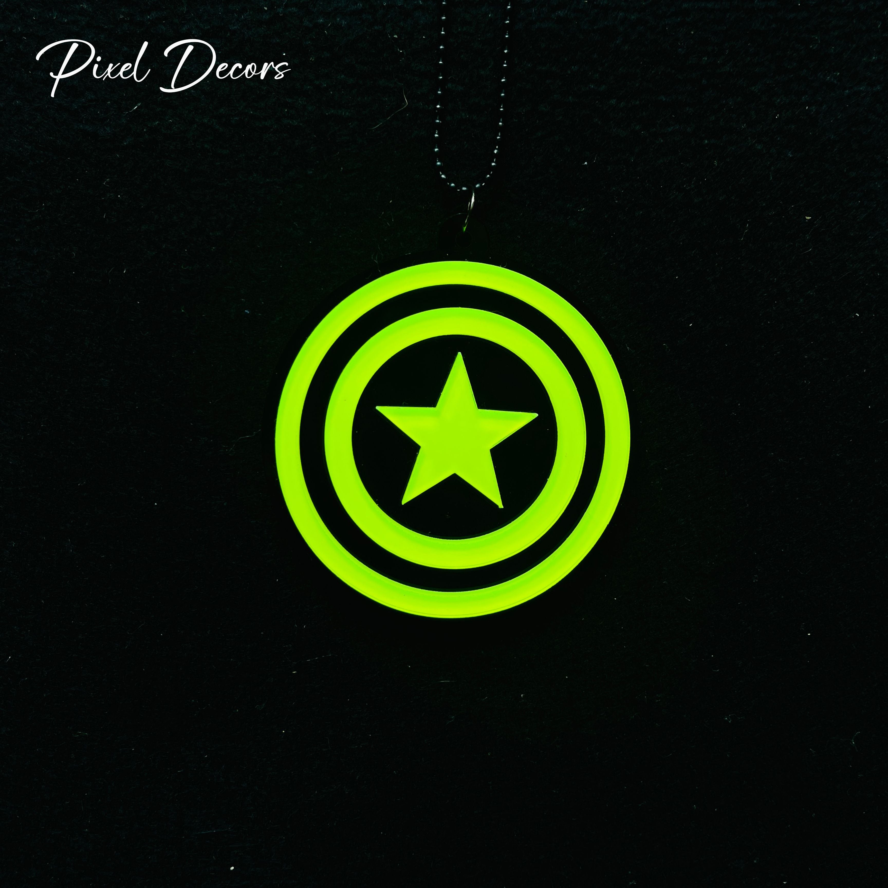 Captain America Fluorescent Car Mirror Hanging