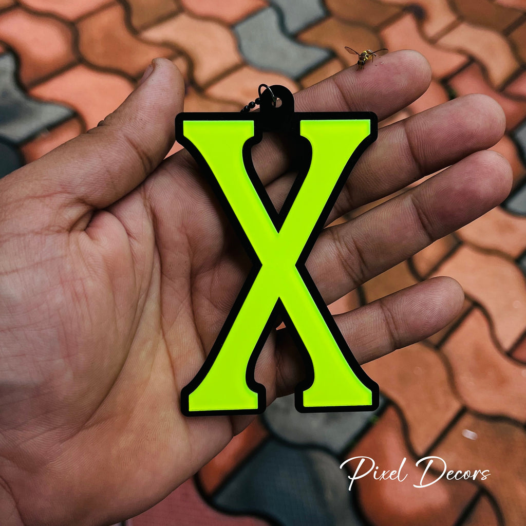 X Fluorescent Car Mirror Hanging