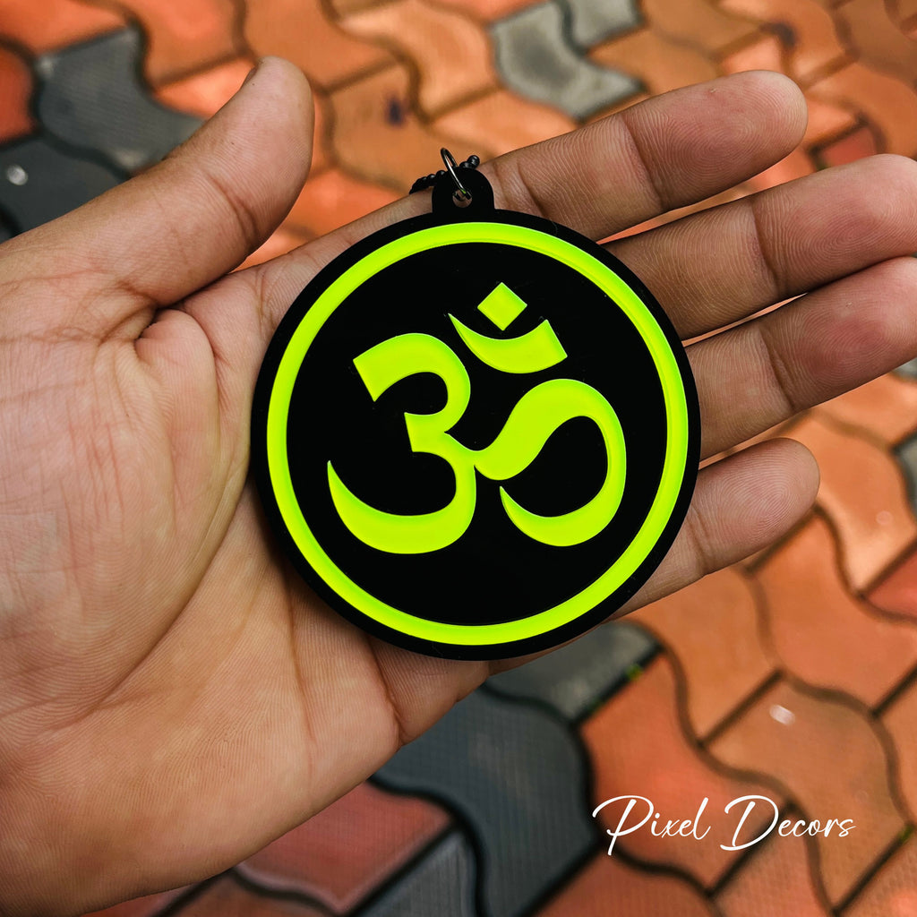 Aum Fluorescent Car Mirror Hanging