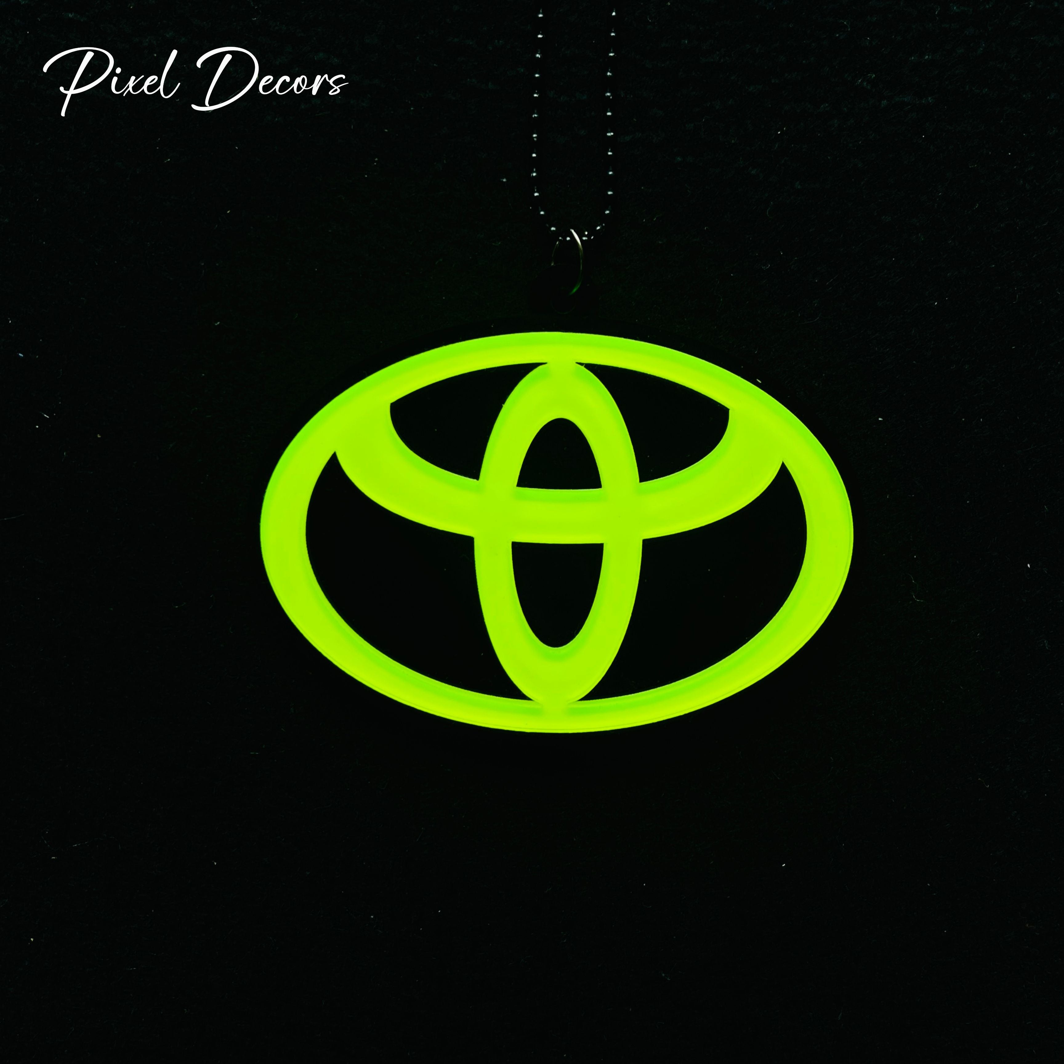 Toyota Fluorescent Car Mirror Hanging