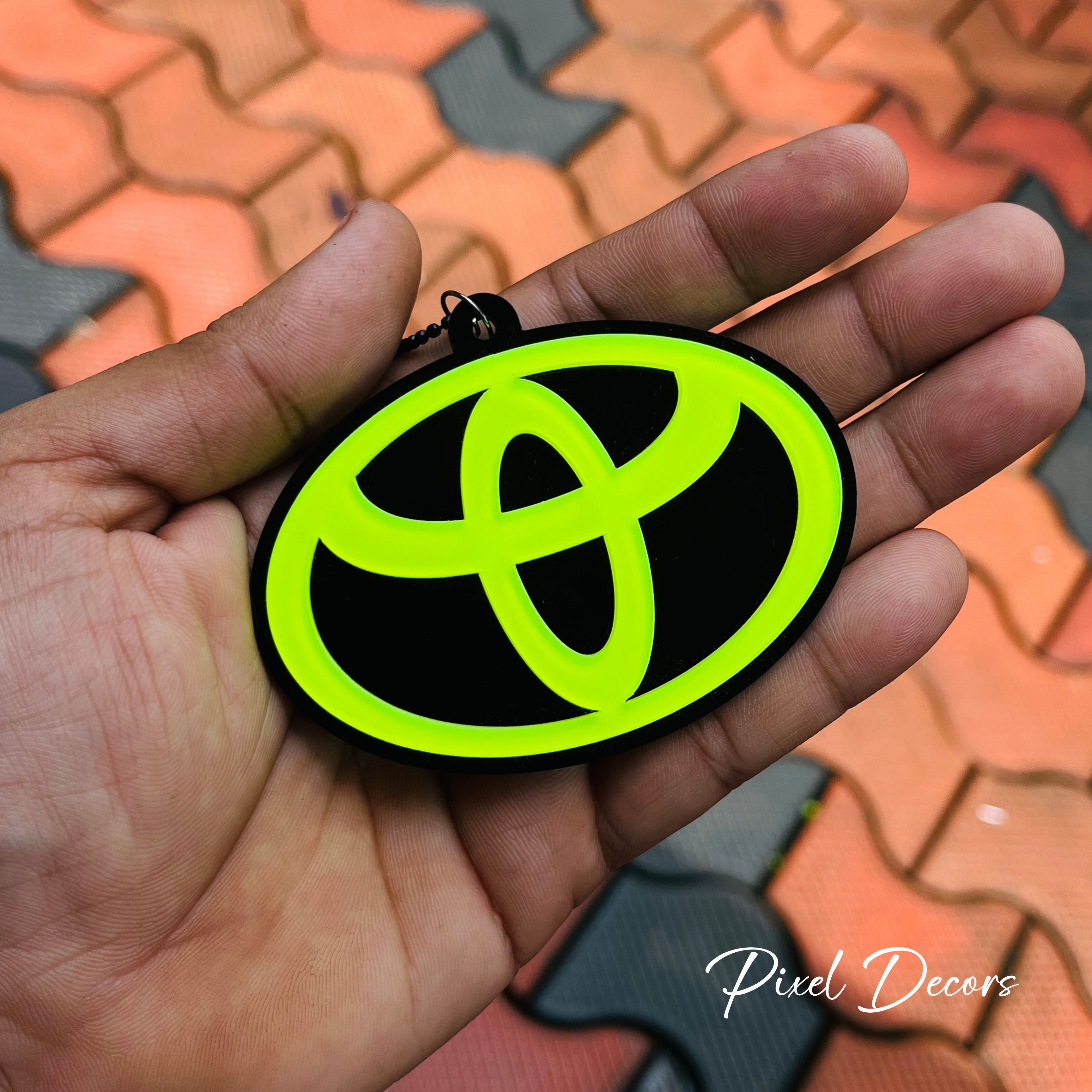 Toyota Fluorescent Car Mirror Hanging