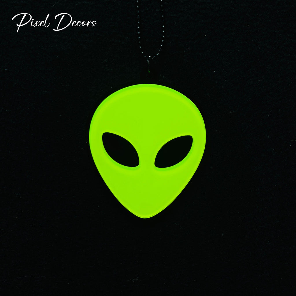 Alien Fluorescent Car Mirror Hanging