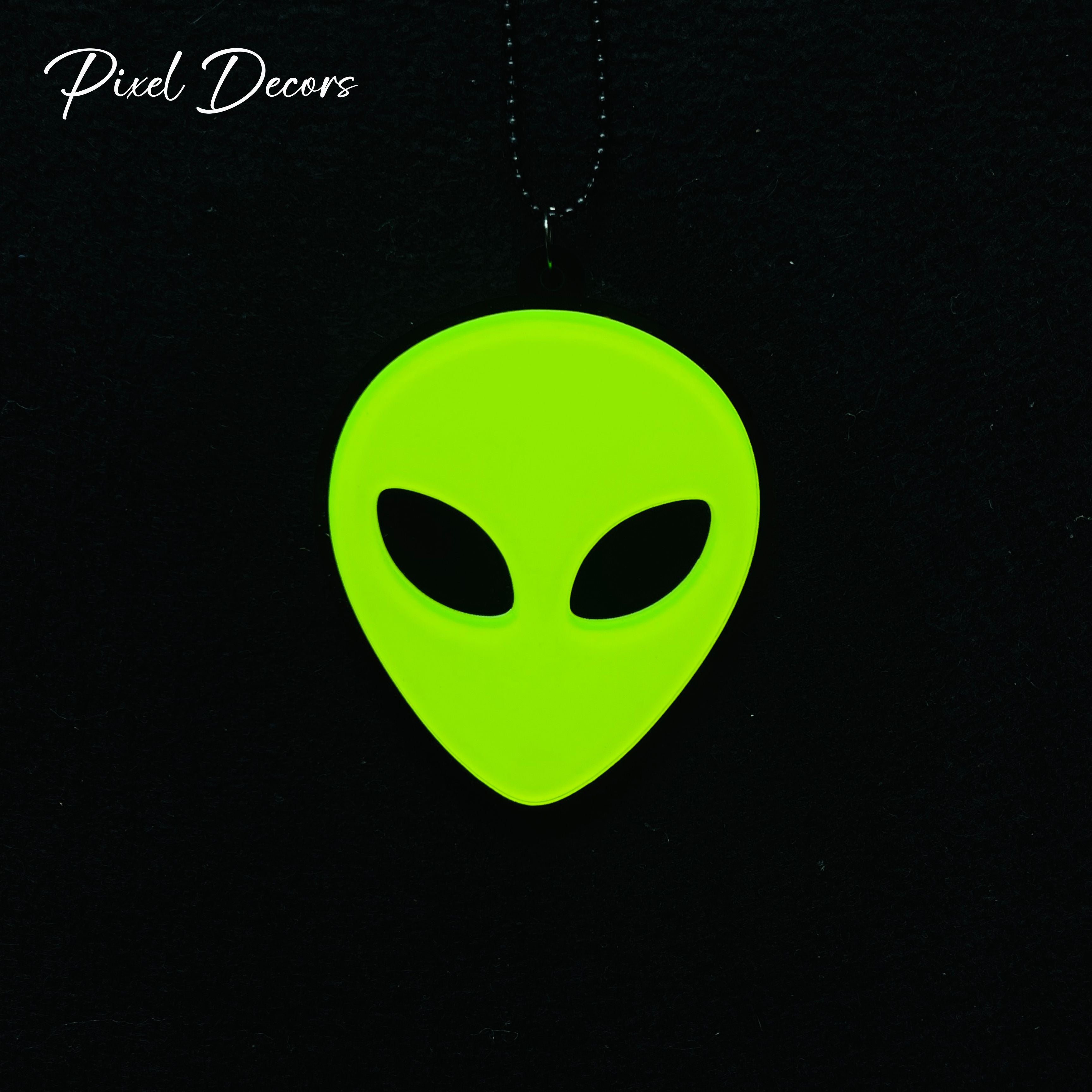 Alien Fluorescent Car Mirror Hanging