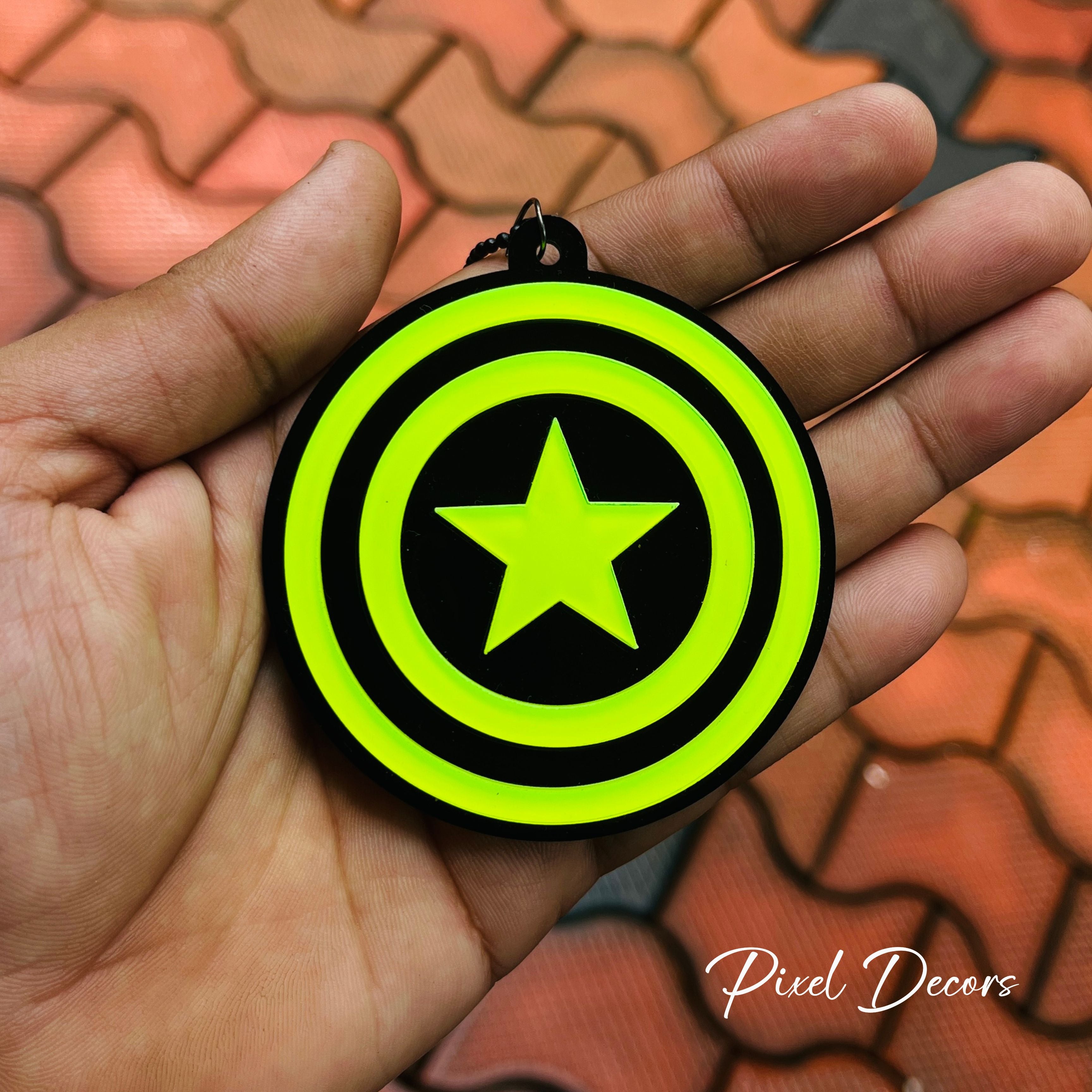 Captain America Fluorescent Car Mirror Hanging