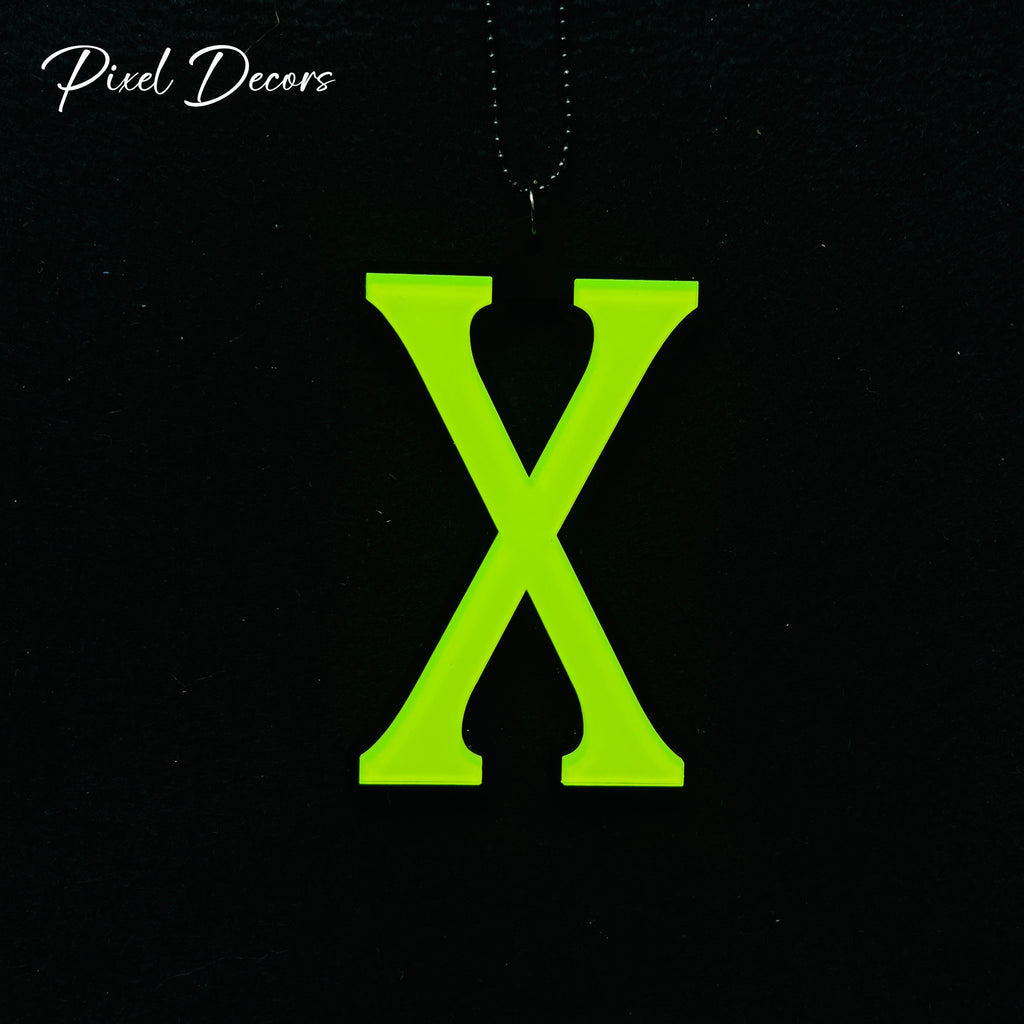 X Fluorescent Car Mirror Hanging