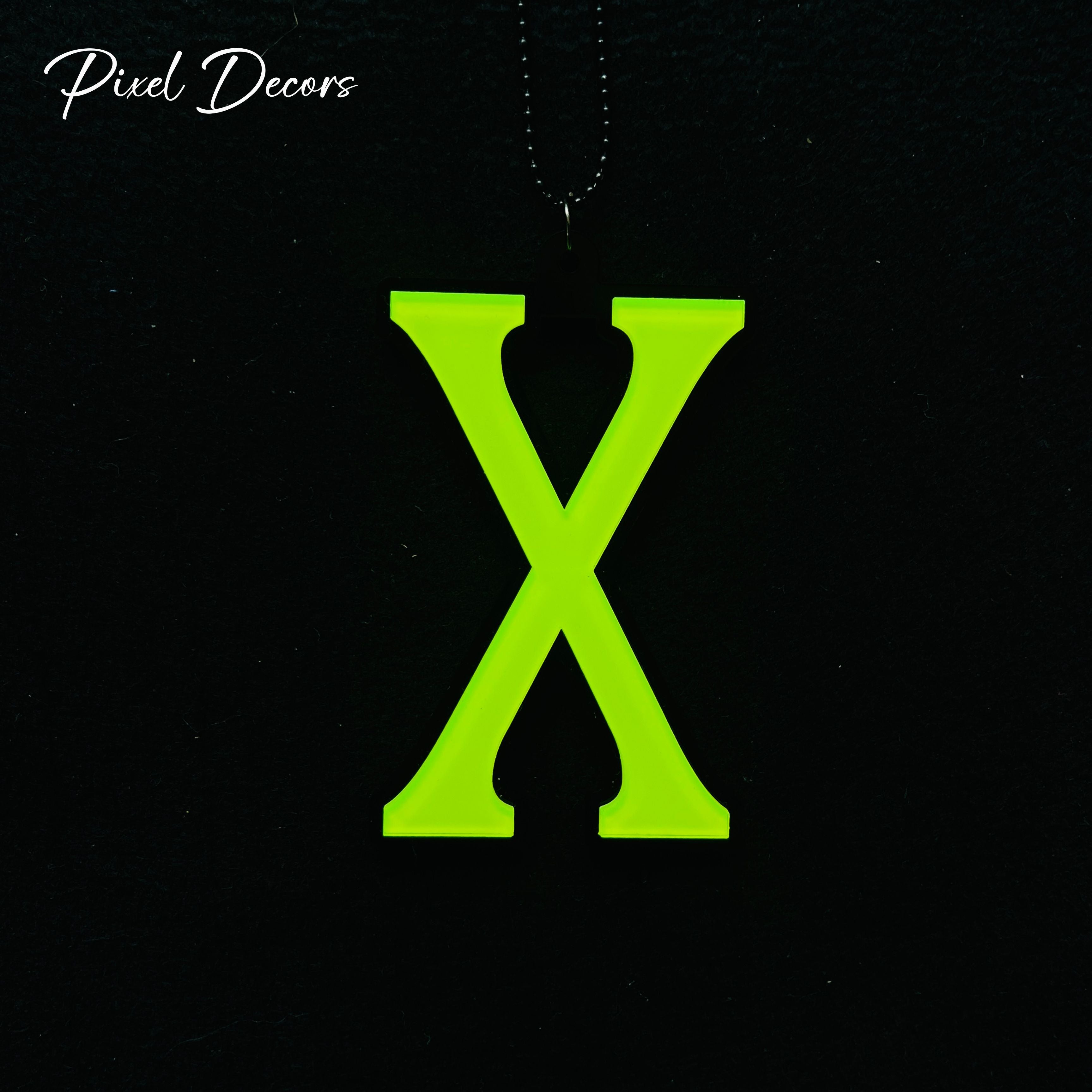 X Fluorescent Car Mirror Hanging