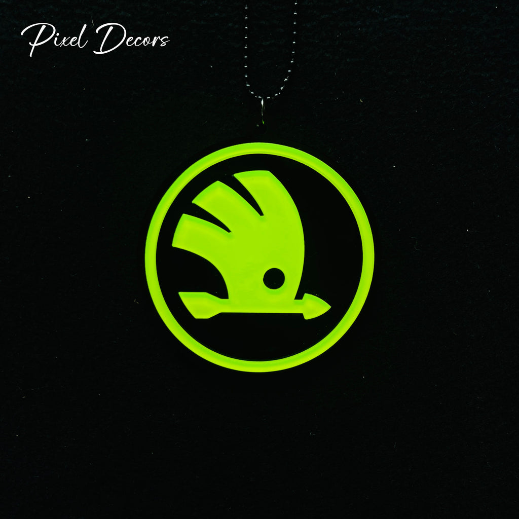 Skoda Fluorescent Car Mirror Hanging
