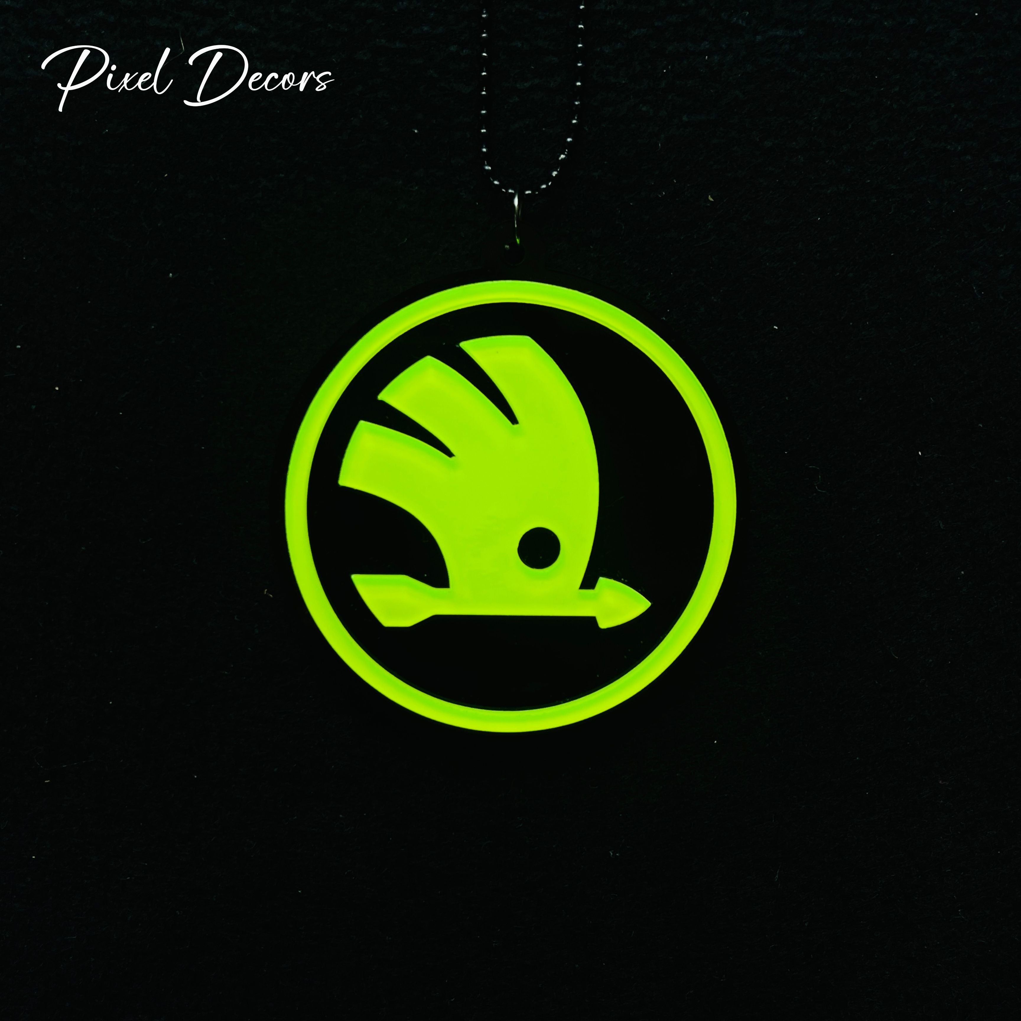 Skoda Fluorescent Car Mirror Hanging