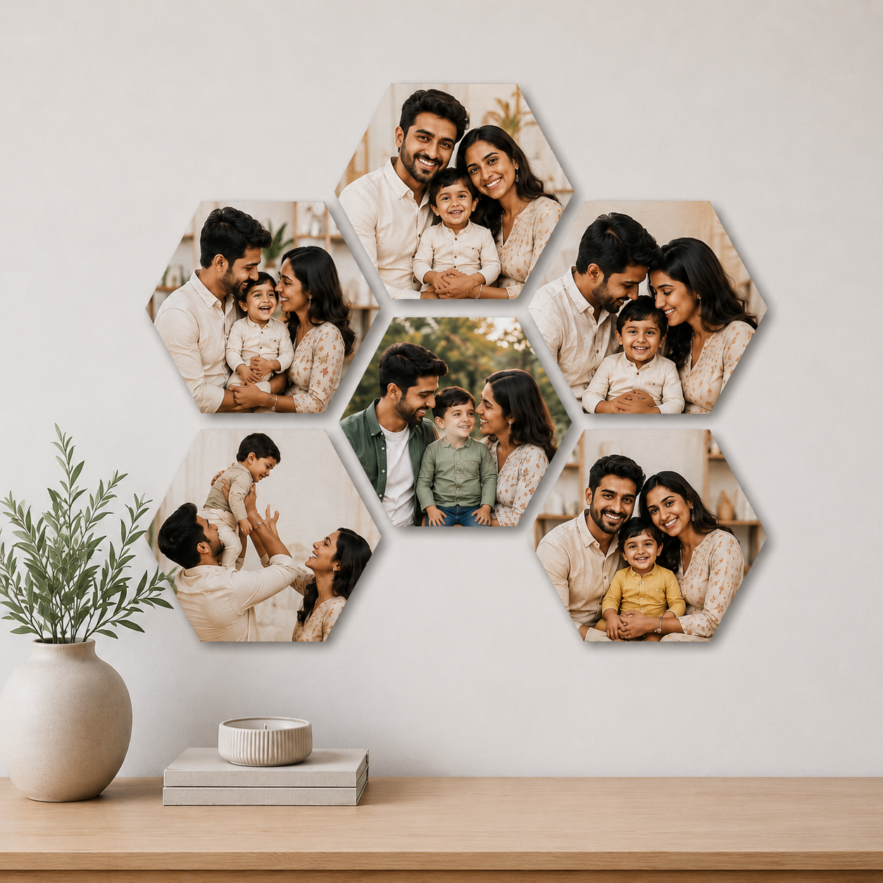 Hexagon Photo Wall Frame